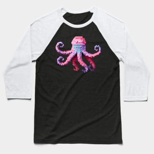 Octopus pixel art Baseball T-Shirt